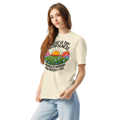 Great is Thy Faithfulness Christian Bible Verse T-Shirt